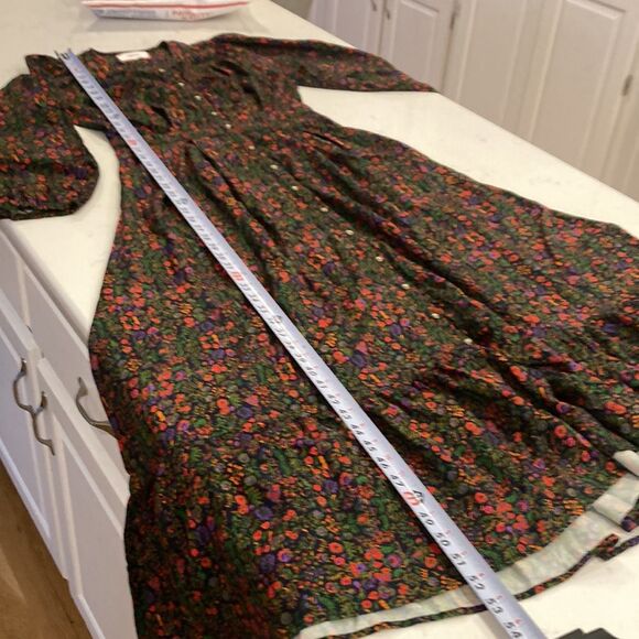 Xirena Navy Floral Garden Esme Maxi Dress with Pockets 100% Rayon size M - Picture 9 of 9